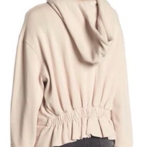 NWT ALL SAINTS Violet hoodie almond pink S ruched back